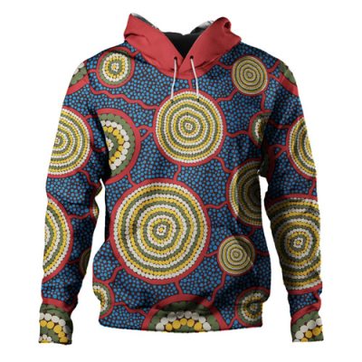 Australia Aboriginal Hoodie - Beautiful Indigenous Seamless Pattern Based in Universe with Galaxies Form Hoodie
