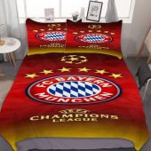 Bayern Munich Red Gold UEFA Champions League Bedding Set