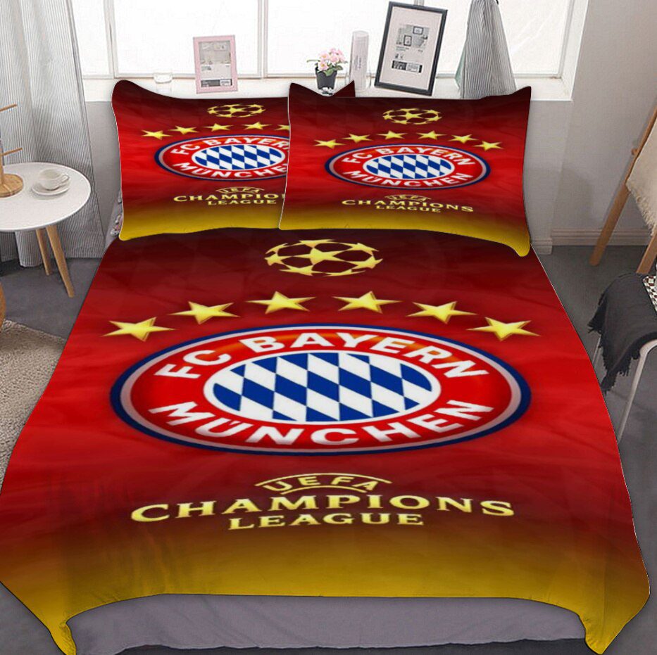Bayern Munich Red Gold UEFA Champions League Bedding Set Bayern Munich Red Gold UEFA Champions League Bedding Set