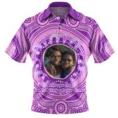 Australia Aboriginal Custom Polo Shirt - Believe You Can And Hold Firmly Onto Your Dreams Personalised Photo (Pink) Polo Shirt