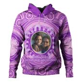 Australia Aboriginal Custom Hoodie - Believe You Can And Hold Firmly Onto Your Dreams Personalised Photo (Purple) Hoodie