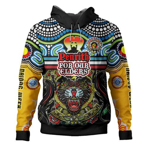 Penrith Panthers Naidoc Week Hoodie - Custom Indigenous Penrith Panthers For Our Elders Watercolour Style Hoodie Penrith Panthers Naidoc Week Hoodie - Custom Indigenous Penrith Panthers For Our Elders Watercolour Style Hoodie