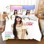 Blackpink Lisa Cover Story White Bedding Set