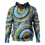 Australia Aboriginal Hoodie - Aboriginal Dot Art Style Painting Inspired Hoodie