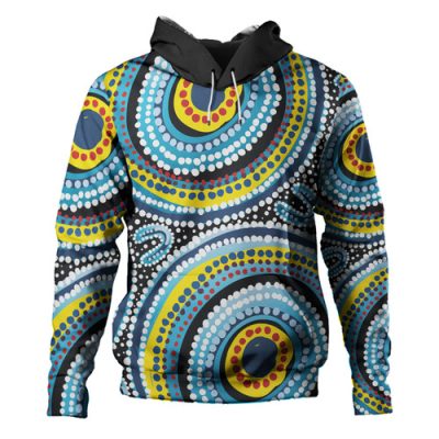 Australia Aboriginal Hoodie - Aboriginal Dot Art Style Painting Inspired Hoodie