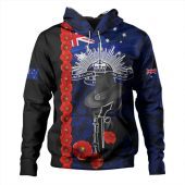 Australia Hoodie Poppy Line Anzac Memorial