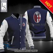 Bologna FC Dark Blue White Baseball Jacket