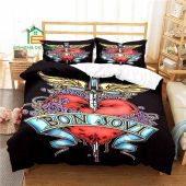 Bon Jovi Black Bedding Set V1