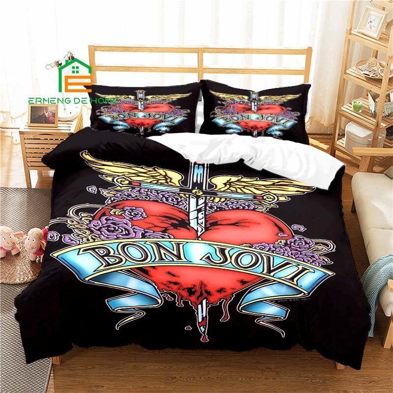 Bon Jovi Black Bedding Set V1 Bon Jovi Black Bedding Set V1