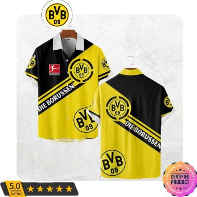 Borussia Dortmund Bundesliga Black Yellow Hawaiian Shirt
