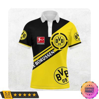 Borussia Dortmund Bundesliga Black Yellow Polo Shirt