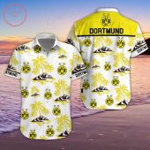 Borussia Dortmund Coconut Tree Island Hawaiian Shirt
