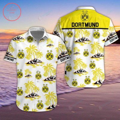Borussia Dortmund Coconut Tree Island Hawaiian Shirt