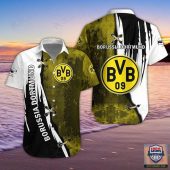 Borussia Dortmund White Dark Yellow For Fans Hawaiian Shirt