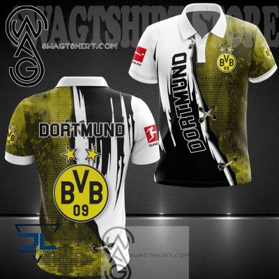 Borussia Dortmund White Dark Yellow For Fans Polo Shirt