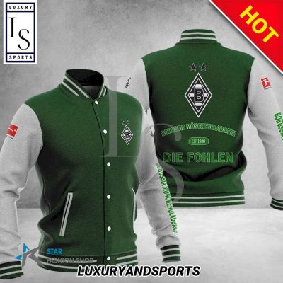 Borussia M?nchengladbach Dark Green White Baseball Jacket