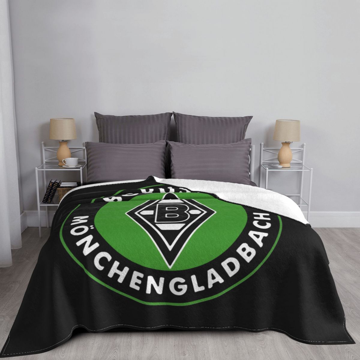 Borussia M?nchengladbach Black Quilt Blanket Borussia M?nchengladbach Black Quilt Blanket