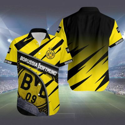 Borussia Dortmund Yellow Black Hawaiian Shirt V3
