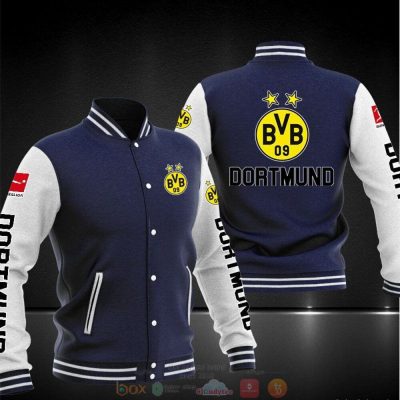 Borussia Dortmund Navy Blue Baseball Jacket