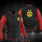 Borussia Dortmund Black Red Baseball Jacket