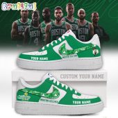Boston Celtics 2024 NBA Finals Champions Air Force 1 Sneaker Shoes