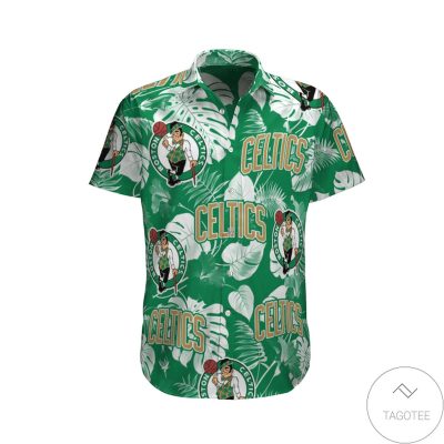 NBA Boston Celtics Floral Green Hawaiian Shirt