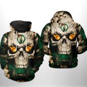 NBA Boston Celtics Skull Pullover Hoodie V3