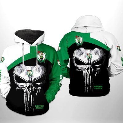 NBA Boston Celtics Skull Green Black Pullover Hoodie
