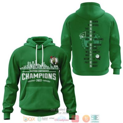 NBA Boston Celtics Green Players Name Eastern Conference Champions 2022 Pullover Hoodie