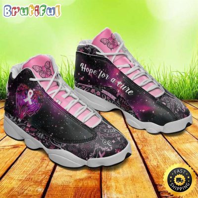 Breast Cancer Awareness Butterfly Pink Ribbon Hope For A Cure Air JD13 Shoes