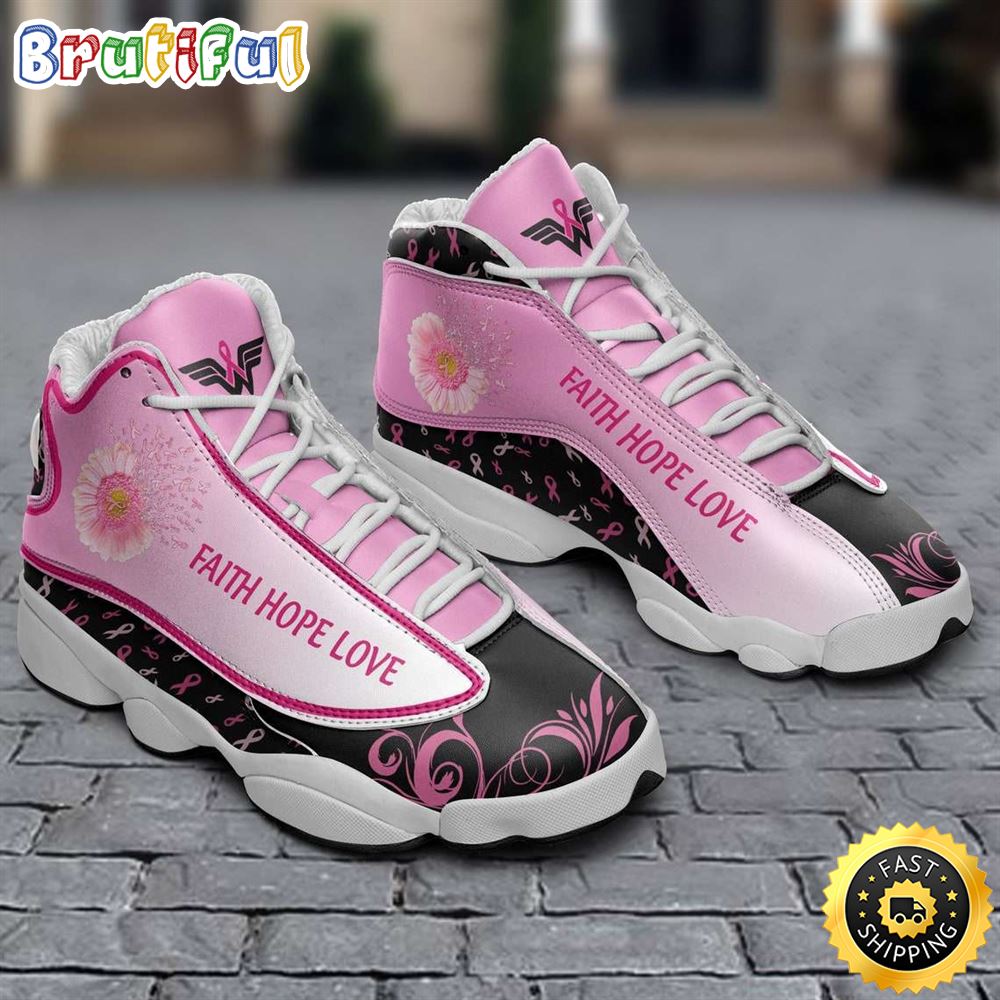 Breast Cancer Awareness Daisy Flower Faith Hope Love Air JD13 Shoes