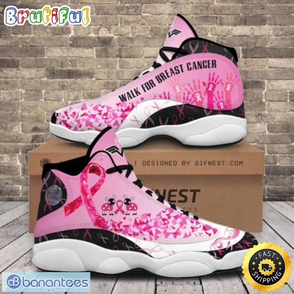 Breast Cancer Awareness Handprint Air Jordan 13 Shoes For Men And Women Breast Cancer Awareness Handprint Air Jordan 13 Shoes For Men And Women