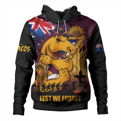 Brisbane Broncos Hoodie Fearless ANZAC Defender