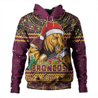 Brisbane Broncos Hoodie Aboriginal Xmas Special Ugly Christmas Style