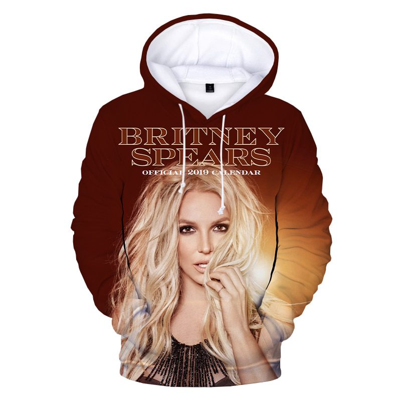 Britney Spears Brown Pullover Hoodie Britney Spears Brown Pullover Hoodie