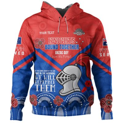 Newcastle Knights Anzac Custom Hoodie - Knights Bound Together Hoodie