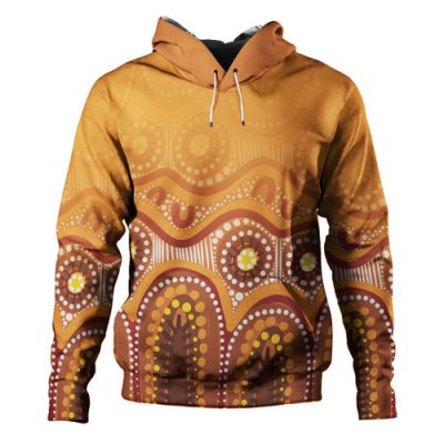 Australia Aboriginal Custom Hoodie - Brown Aboriginal Dot Hoodie