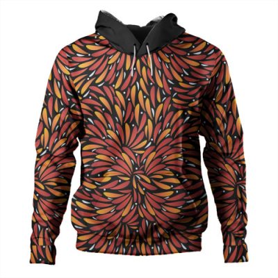 Australia Aboriginal Hoodie - Aboriginal Bush Leaves Seamless Texture Hoodie