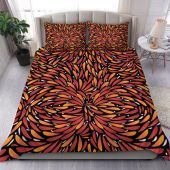 Australia Aboriginal Bedding Set - Aboriginal Bush Leaves Seamless Texture Bedding Set