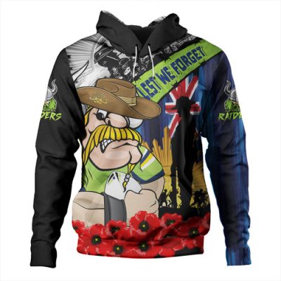 Canberra Raiders Hoodie United In Spirit Anzac Day Tribute