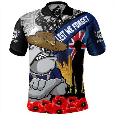 Canterbury-Bankstown Bulldogs Polo Shirt United In Spirit Anzac Day Tribute