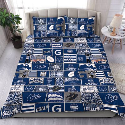 Geelong Cats Bedding Set Legacy Of The Pride Comic Style