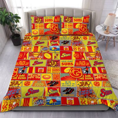 Gold Coast SUNS Bedding Set Legacy Of The Pride Comic Style