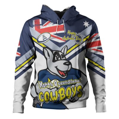 North Queensland Cowboys Hoodie - Happy Australia Day We Are One And Free