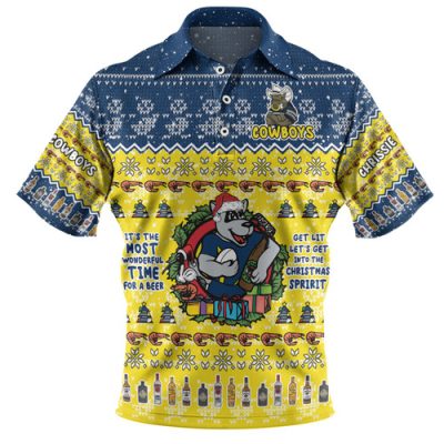 North Queensland Cowboys Christmas Custom Polo Shirt - Chrissie Spirit Polo Shirt