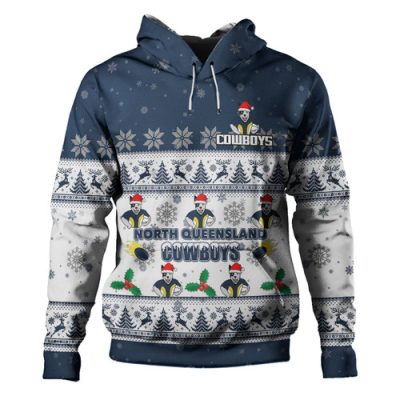 North Queensland Cowboys Christmas Custom Hoodie - Special Ugly Christmas Hoodie