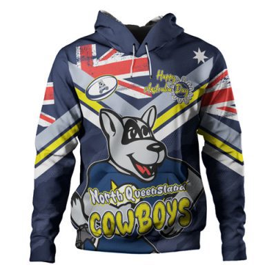 North Queensland Cowboys Hoodie - Happy Australia Day We Are One And Free