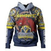 North Queensland Cowboys Hoodie - Custom Talent Win Games But Teamwork And Intelligence Win Championships With Aboriginal Style