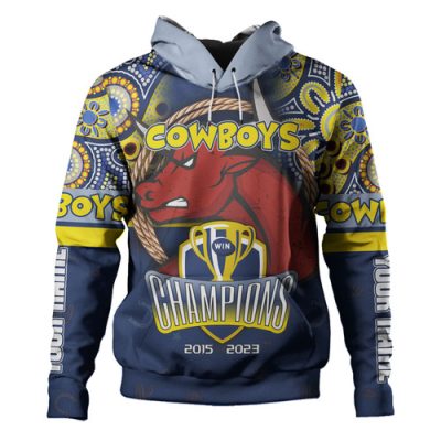 North Queensland Cowboys Hoodie - Custom Talent Win Games But Teamwork And Intelligence Win Championships With Aboriginal Style