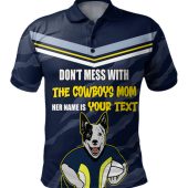 North Queensland Cowboys Mother's Day Polo Shirt - Screaming Mom and Crazy Fan